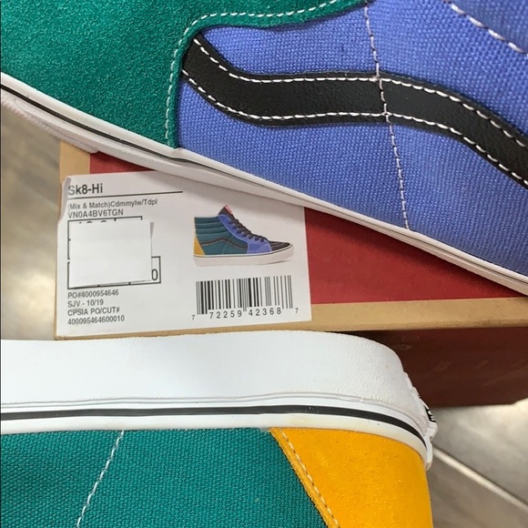 VANS Sk-8-Hi Mix & Match Cdmmylw/Tdpl men’s - Picture 14 of 16